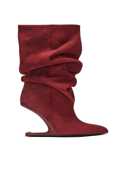 No Wedge-Stiefeletten aus Wildleder