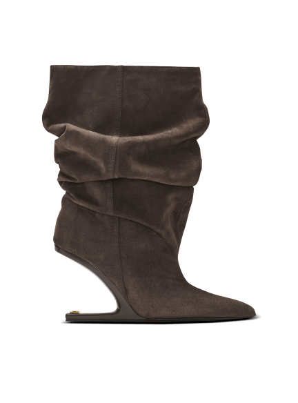 No Wedge suede ankle boots