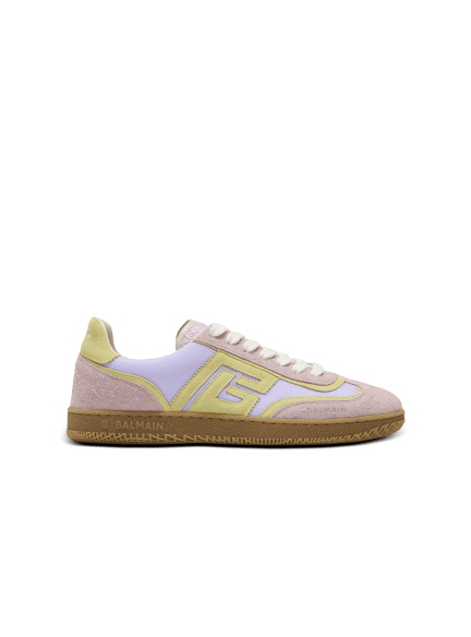 Balmain Swan suede and mesh trainers