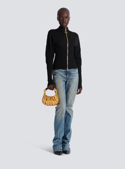 Ebene Mini bag in lamé leather