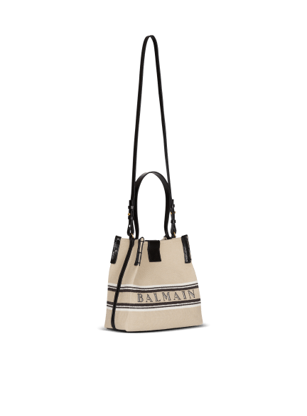 Release Bucket bag in canvas and calfskin