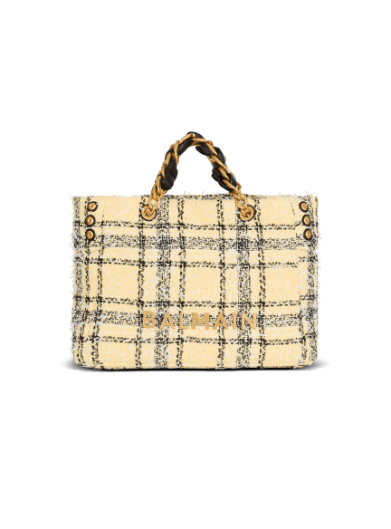 Plaid tweed 1945 tote bag