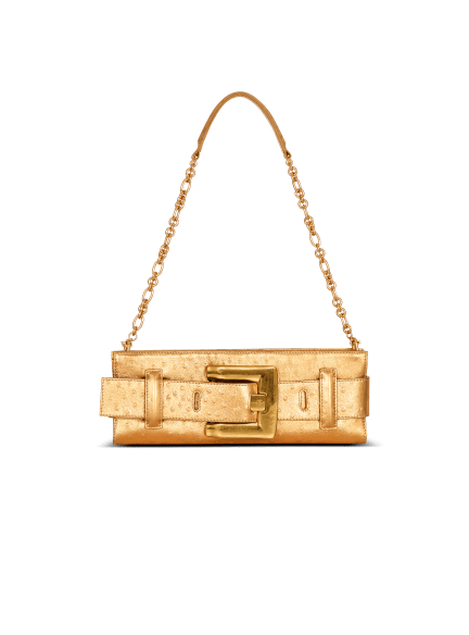 Anthem laminated leather clutch