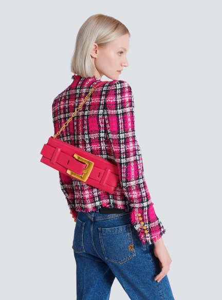 Anthem calfskin leather clutch