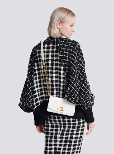 Shuffle calfskin wallet with chain