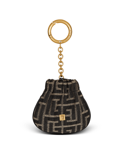 Pulse monogram jacquard key ring