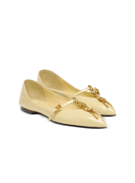Shiny lambskin Sync ballet flats