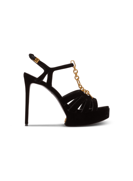 Velvet platform Sync sandals