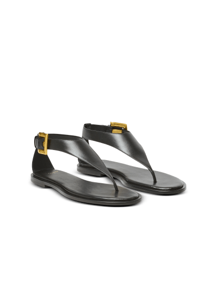 Anthem flat toe-post sandals in lambskin leather