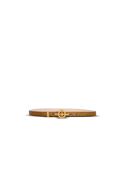 Embossed calfskin T-Bar belt