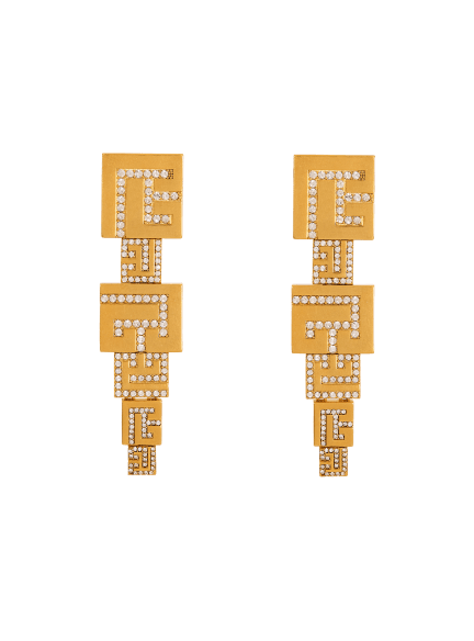 3D PB pendant earrings with crystals