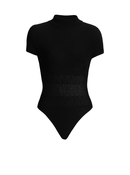 Body en maille c&ocirc;tel&eacute;e