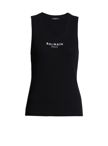 Balmain Paris embroidered vest top