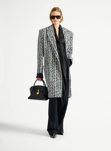 希少 BALMAIN シルク混 バイカラーブラウス 金ボタン 36 イタリア製 ラグジュアリーレディースブラウス | BALMAIN