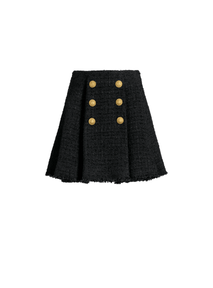 Flared tweed skirt