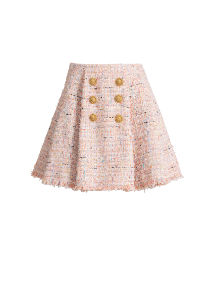 Flared tweed skirt