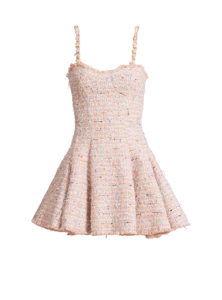 Flared tweed dress