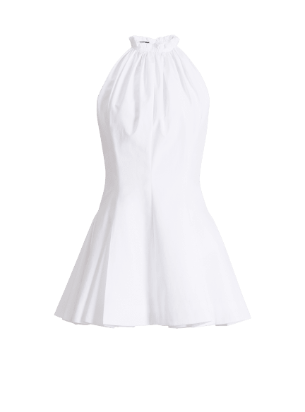 Flared cotton poplin dress
