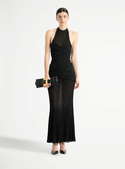 balmain dresses Balmain Embroidered Bandeau Minidress