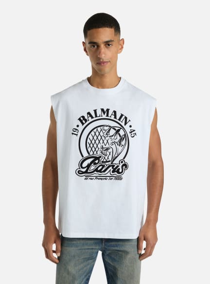 White Designer T-shirts - Men | Balmain