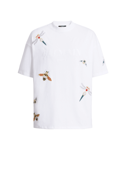 Embroidered Balmain Insect T-shirt