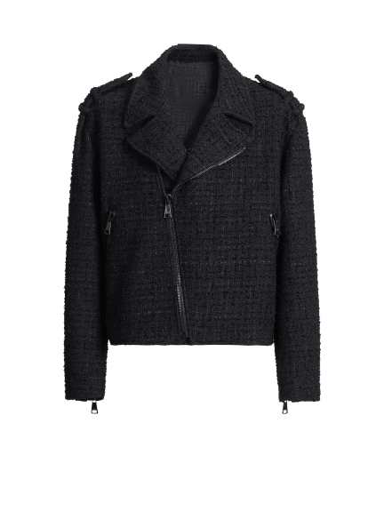 Tweed biker jacket