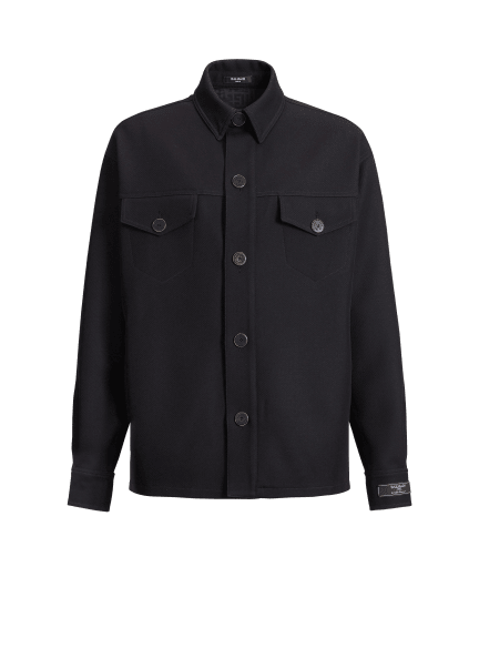 Wool twill overshirt