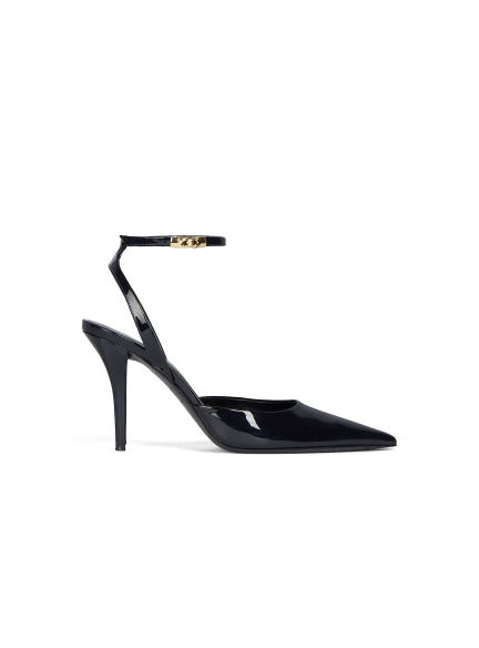 Patent leather strappy pumps