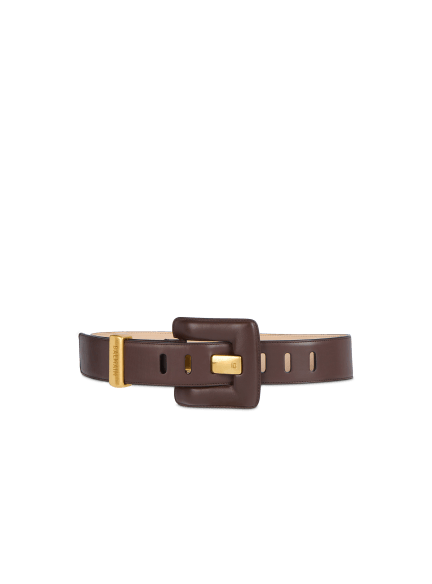 Anthem large smooth leather belt