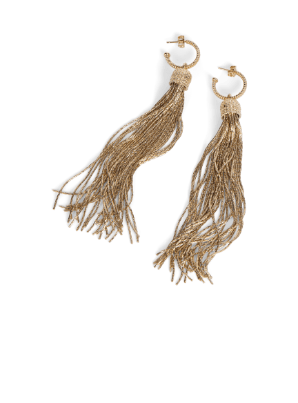 Brass tassel earrings