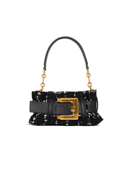 Mini Anthem bag in smooth leather and tweed