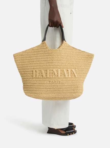 バルマン　バック BALMAIN - BH1 LE 44-CALFSKIN&LOGO / カーフスキン トートバッグ