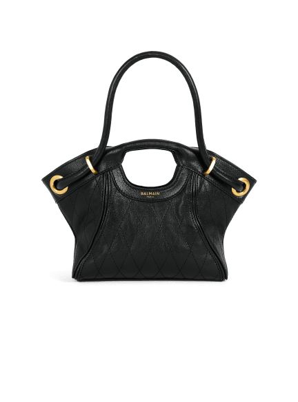 Small Tote in smooth topstitched leather