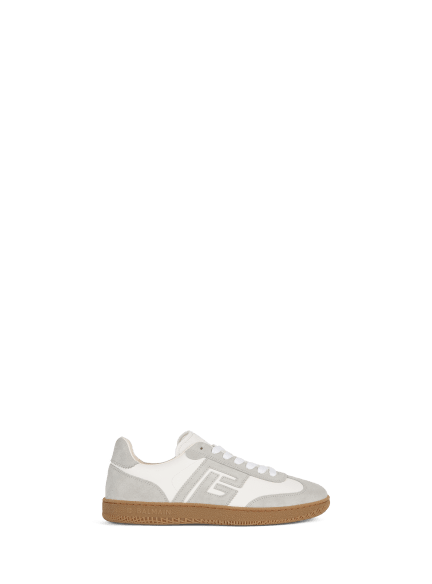 Balmain Swan trainers in smooth leather and suede