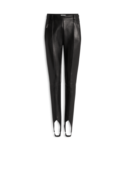 Lambskin trousers with stirrup