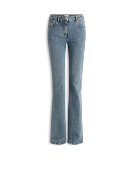 Bootcut faded denim jeans