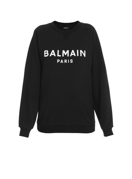 Sweatshirt aus Baumwolle mit Balmain Logo-Print
