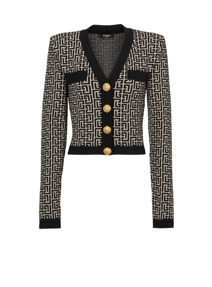 Monogram knit cardigan