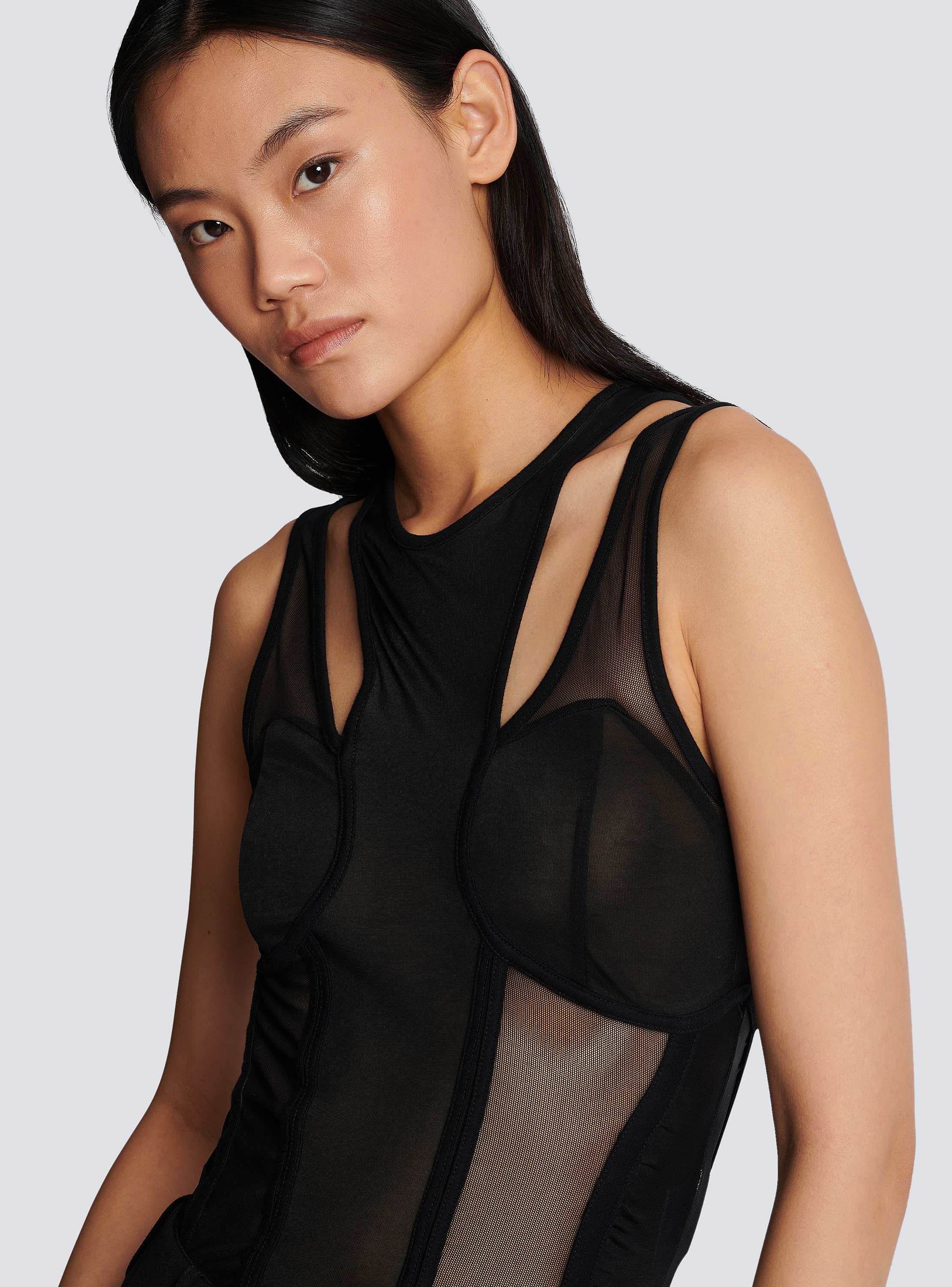 Cut-out tulle body