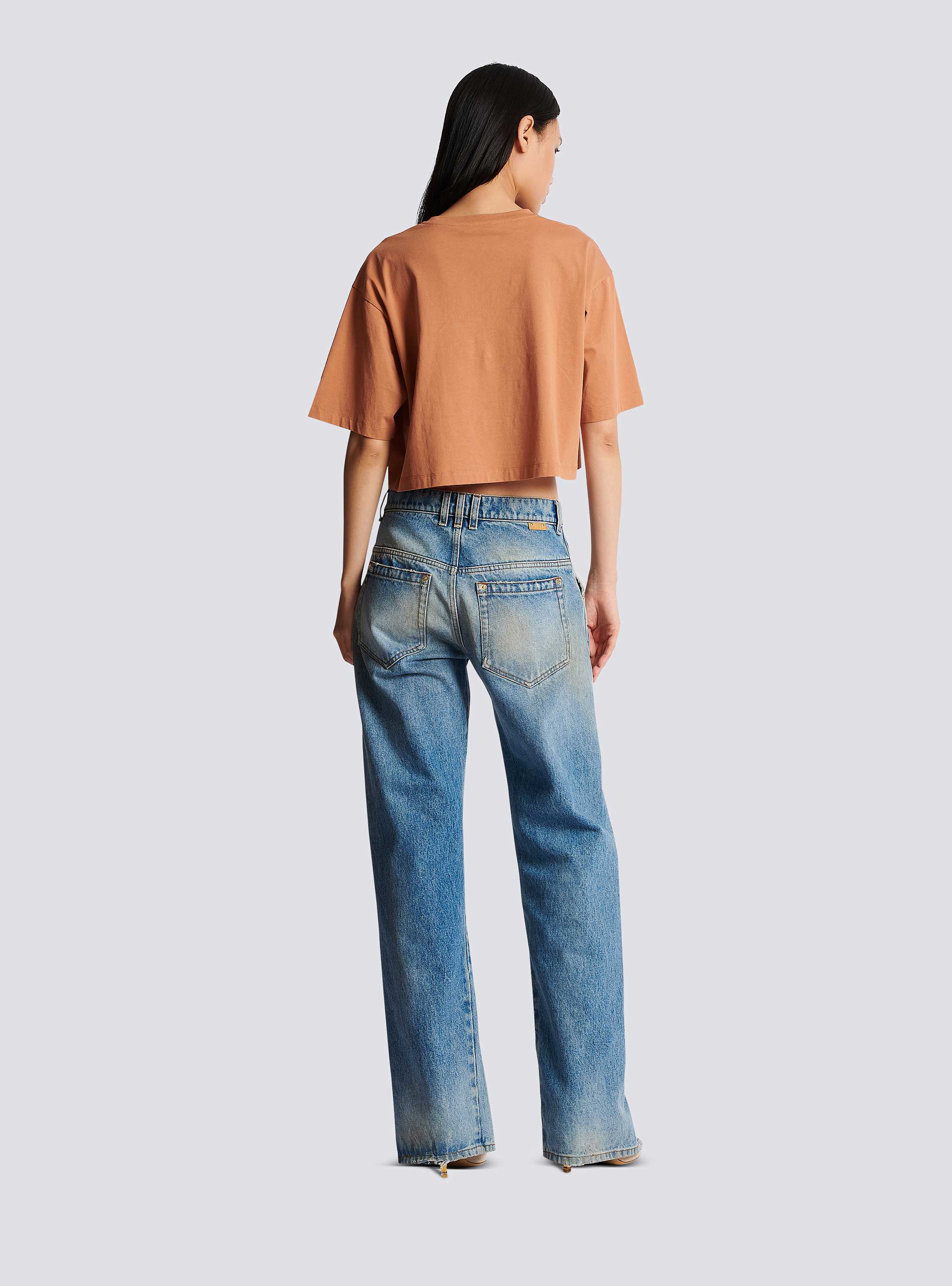 Balmainロゴプリント クロップドTシャツ - Women | BALMAIN