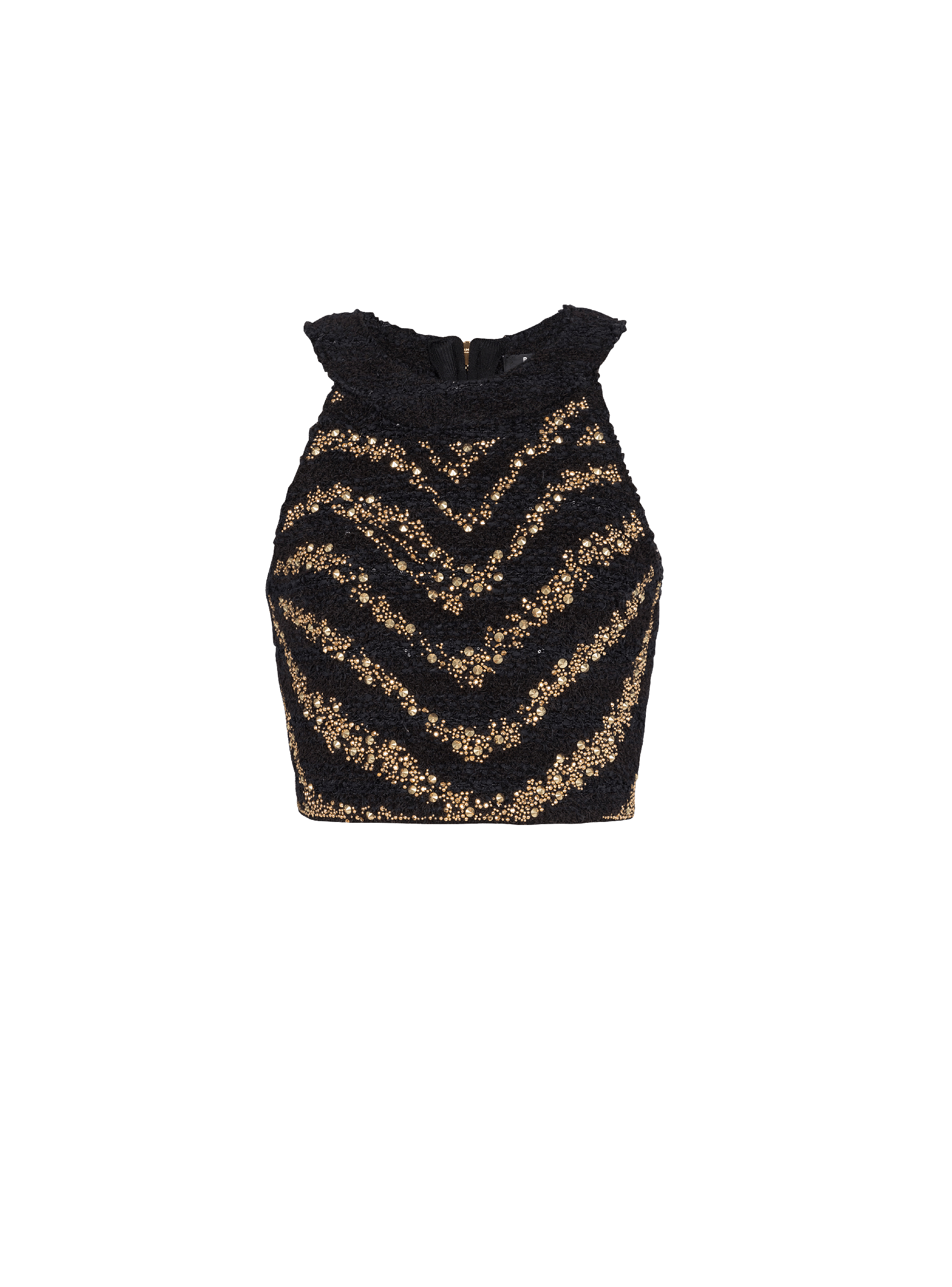 Zebra tweed crop top