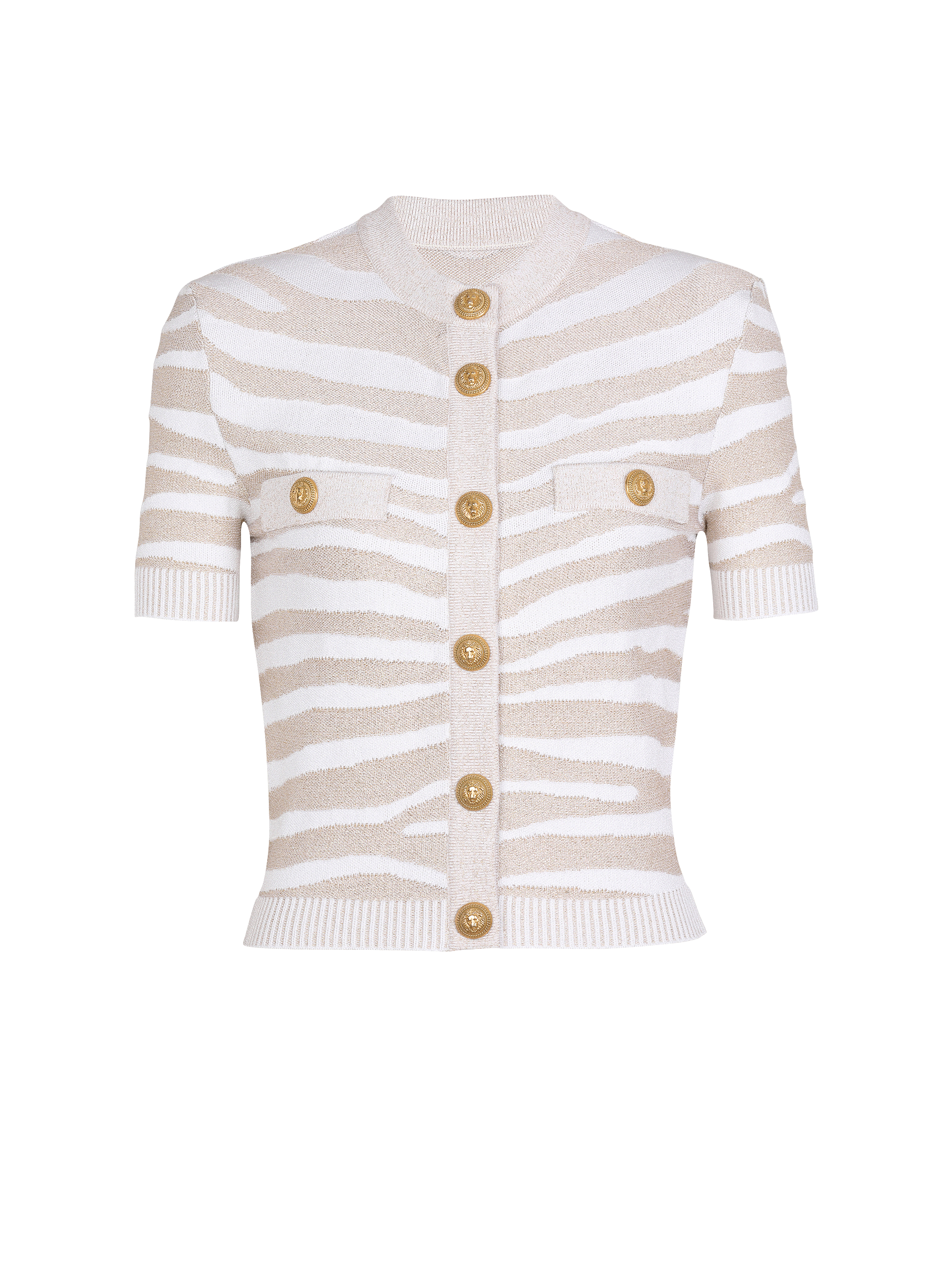Zebra knit cardigan