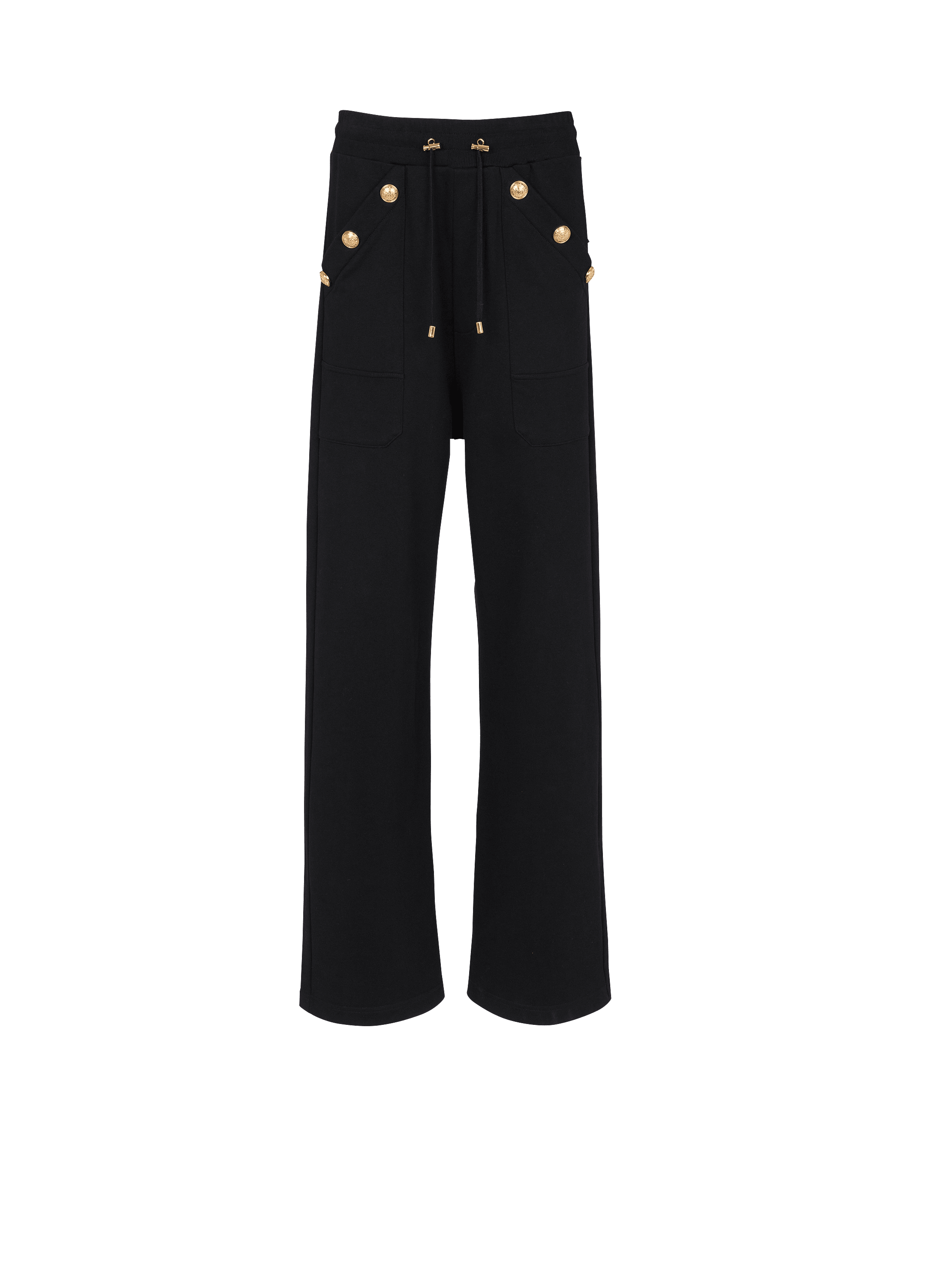 Loose-fitting buttoned joggers