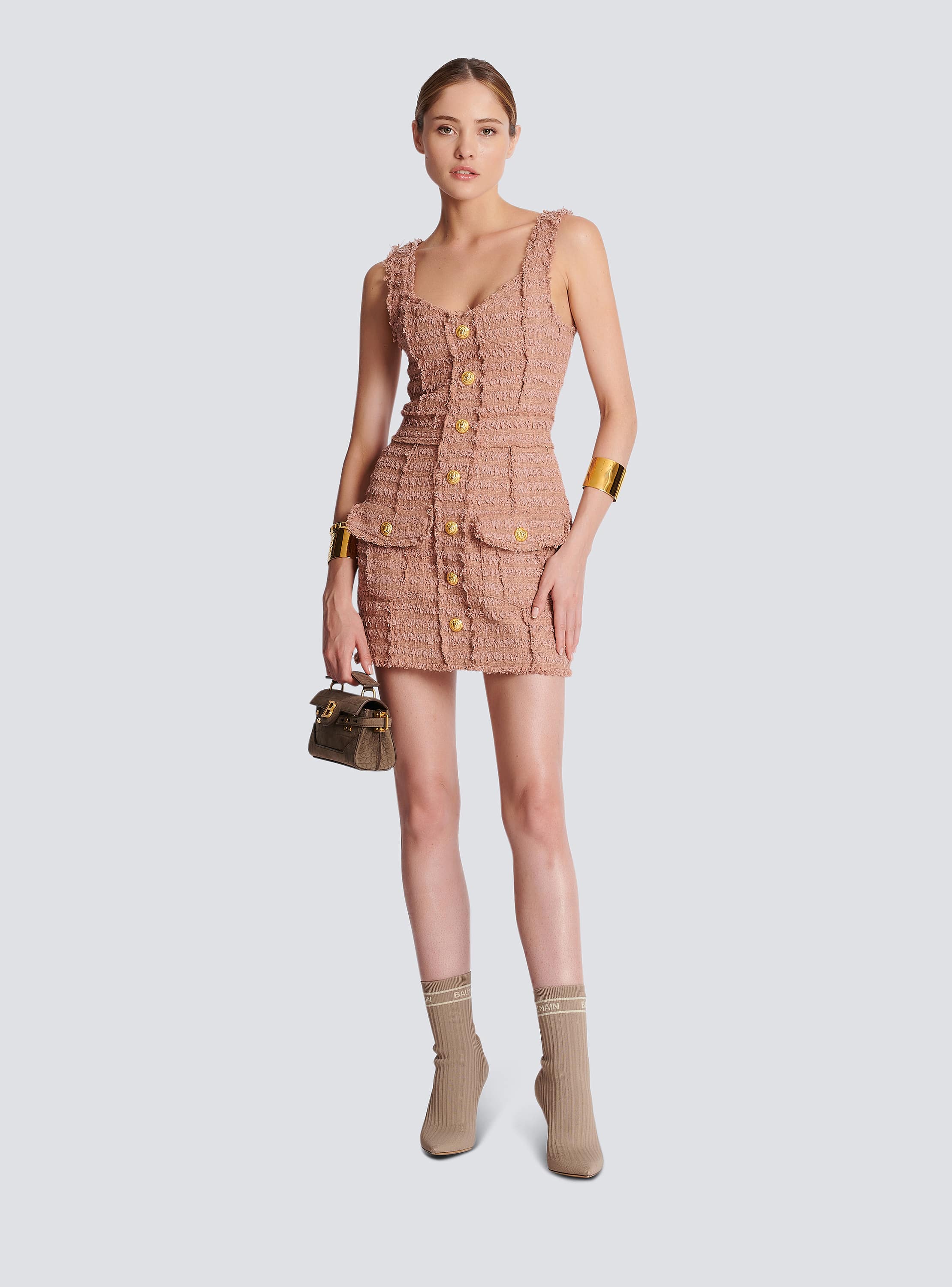 Balmain☆VIP価格 ショートツイードドレス Balmain☆VIP価格 ショートツイードドレス Balmain ツイード