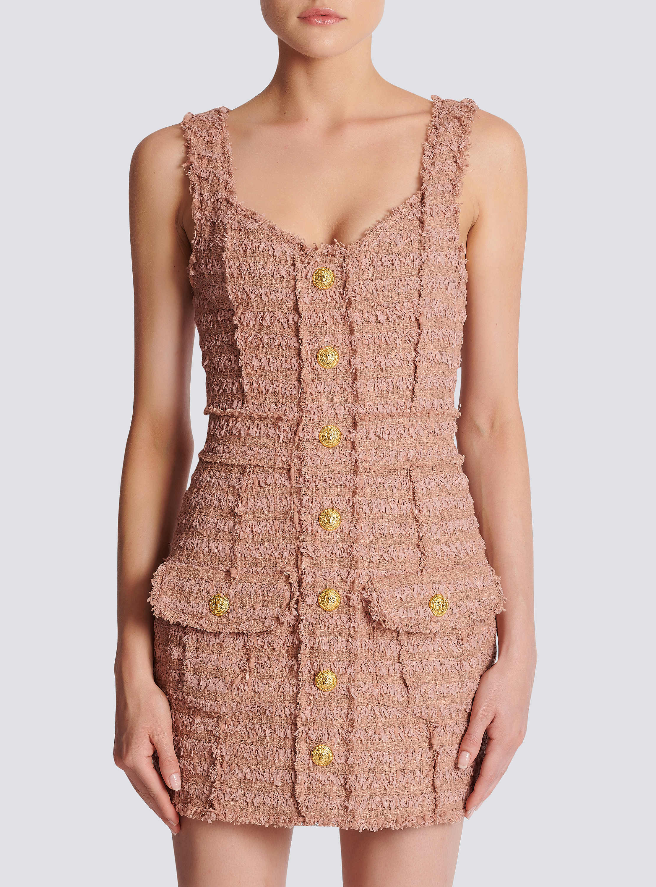 Balmain☆VIP価格 ショートツイードドレス Balmain ツイード ミニドレス | ブルー | FARFETCH JP