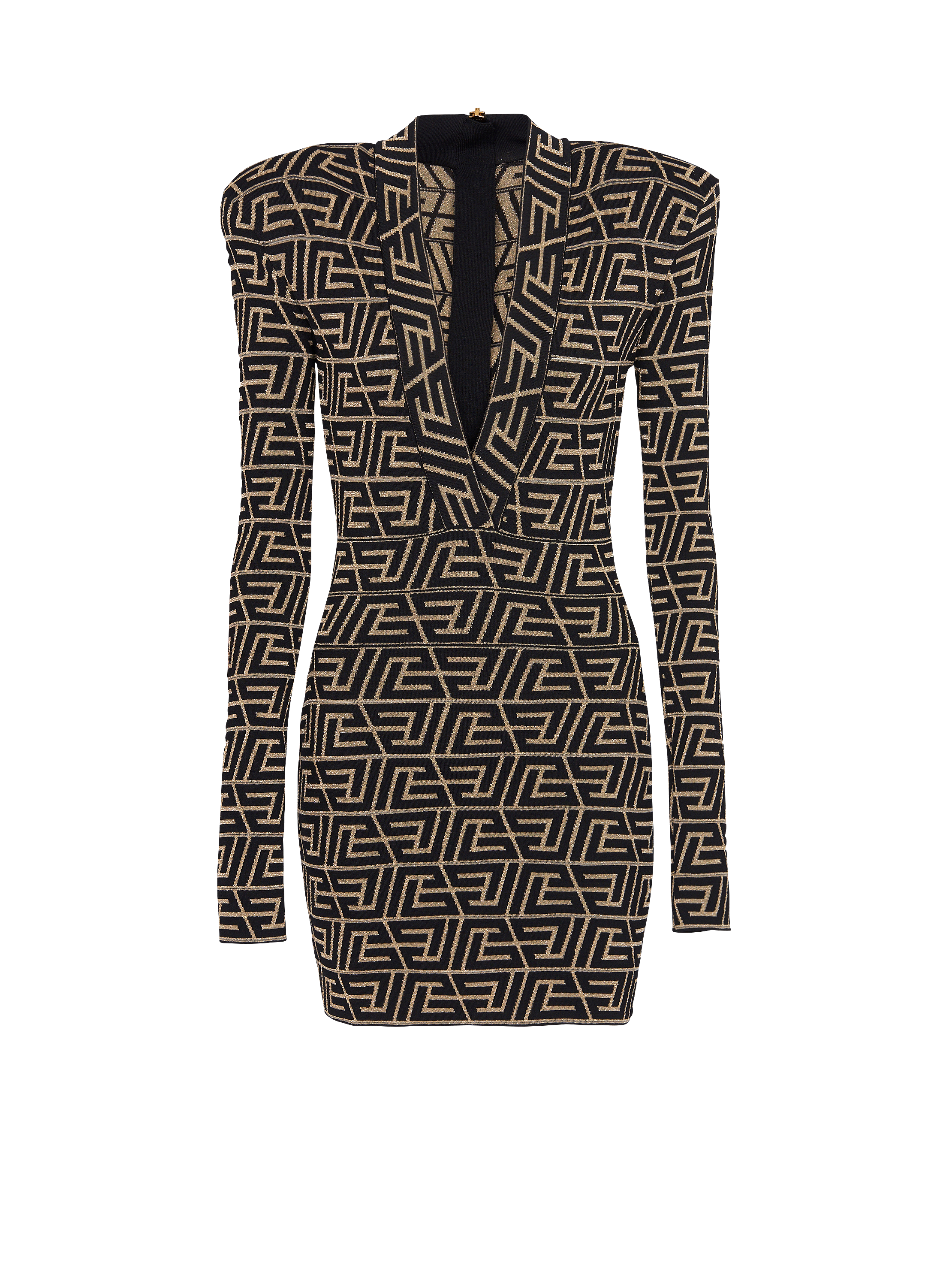 Monogrammed knit dress