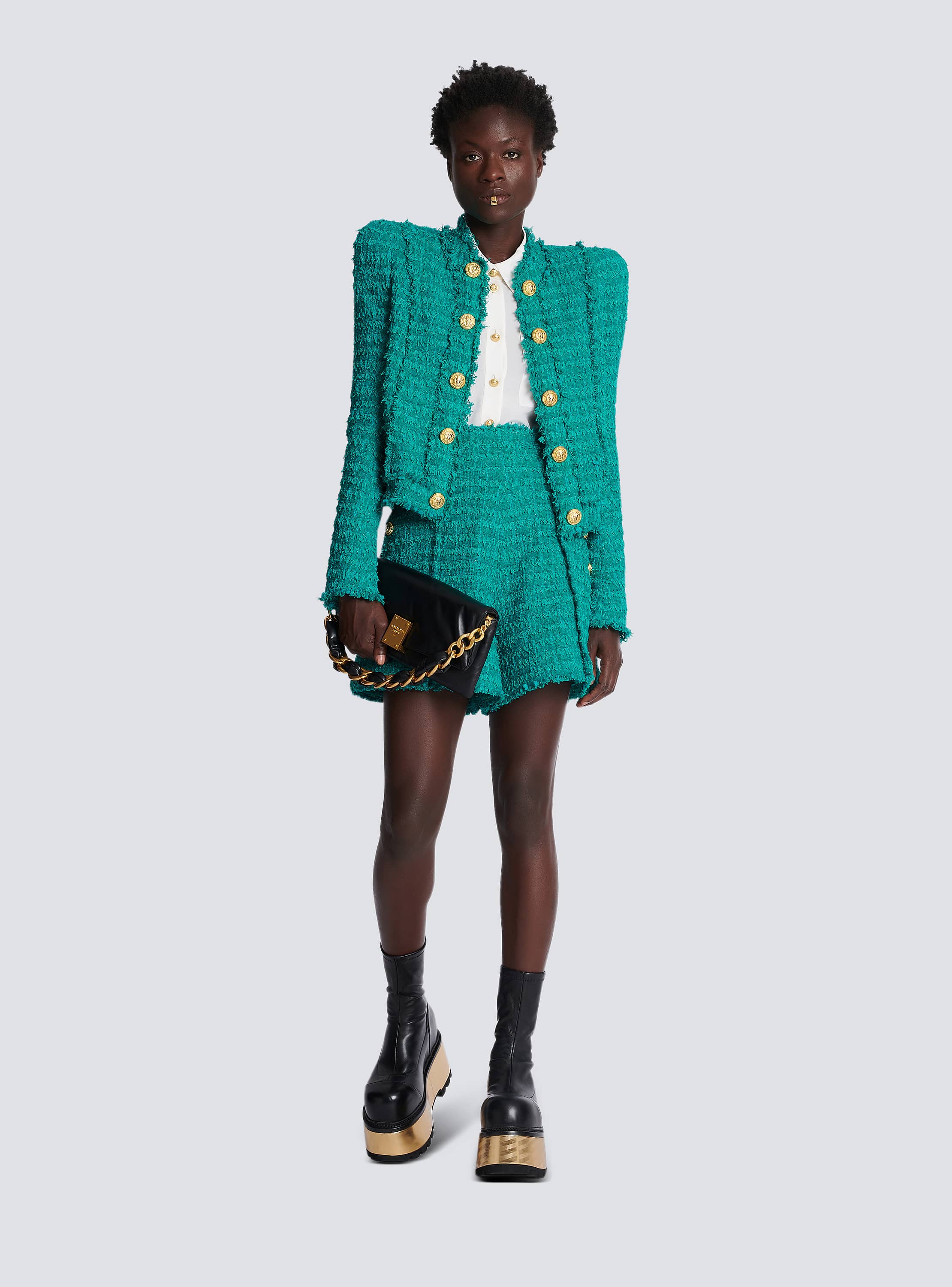 Fringed tweed jacket - Women | BALMAIN