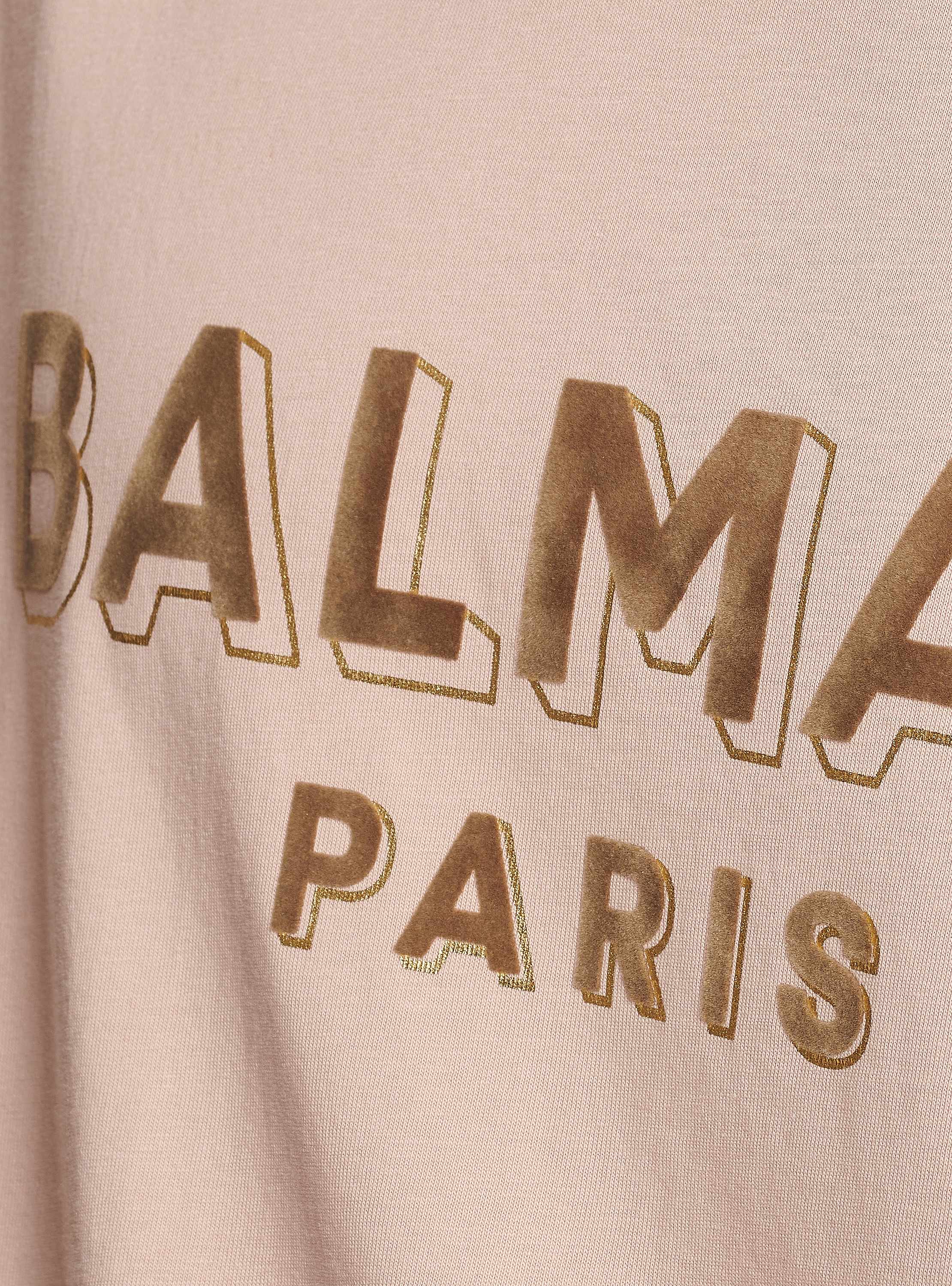 Oversized flocked Balmain logo T-shirt