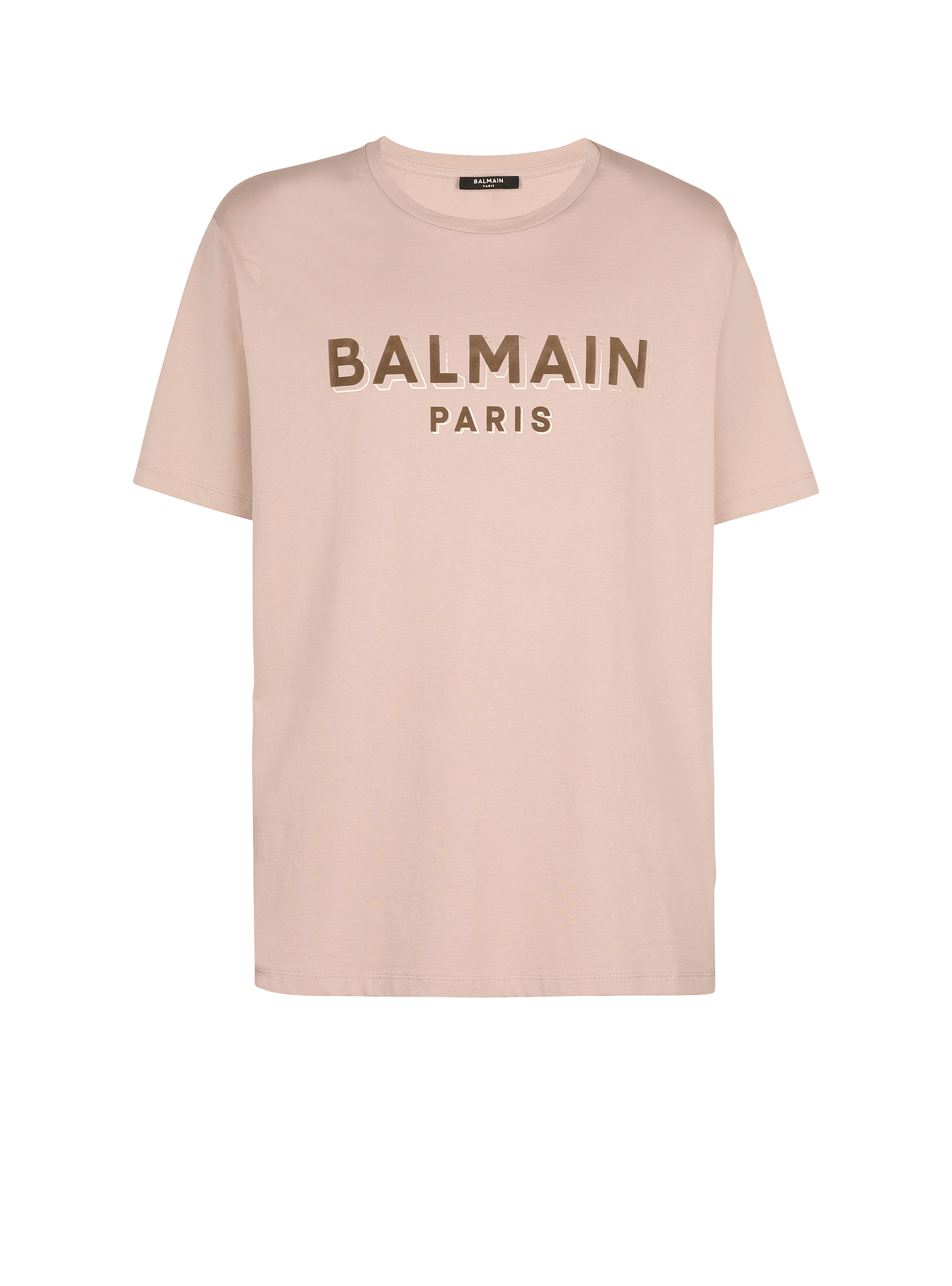 Oversized flocked Balmain logo T-shirt