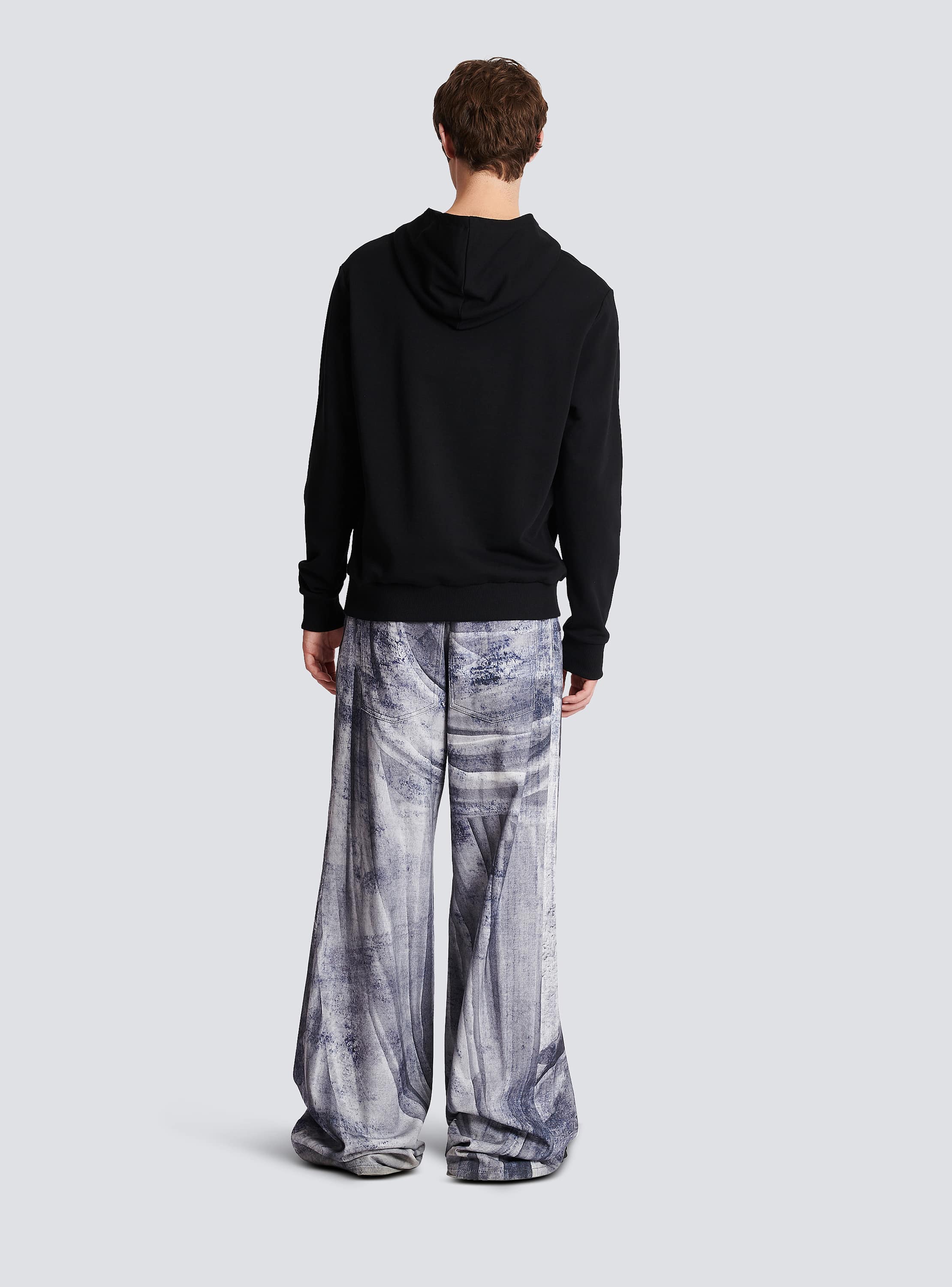 Cotton printed Balmain logo hoodie